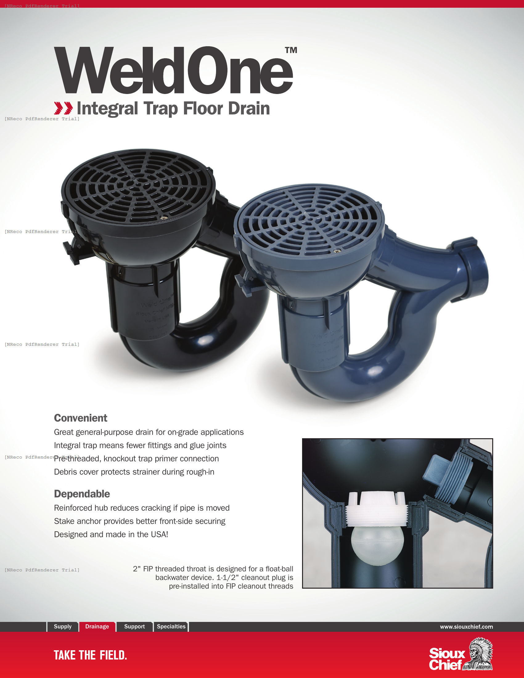 WELDONE - INTEGRAL TRAP FLOOR DRAIN - BROCHURE.PDF Brochure Document